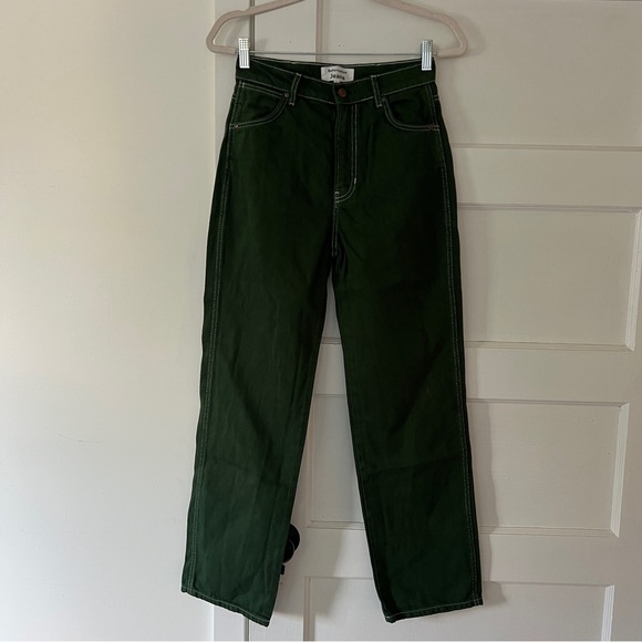 Green Cowboy High-rise straight-leg Reformation Jeans - Picture 8 of 8